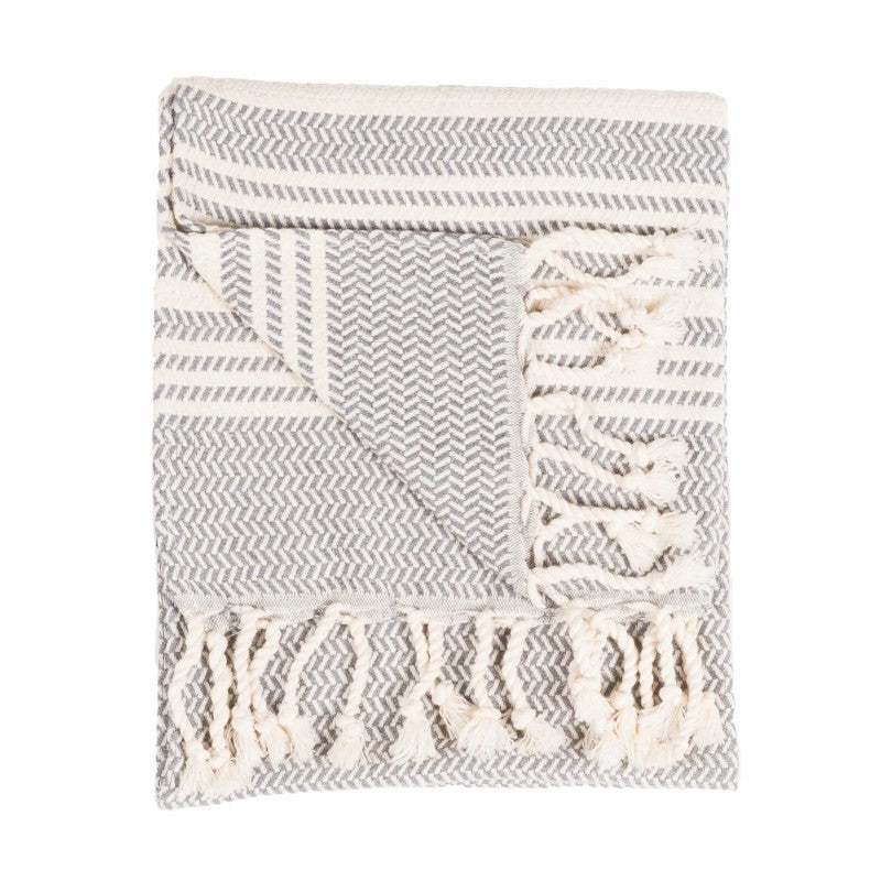 Pokoloko Hasir Turkish Hand Towel, Slate