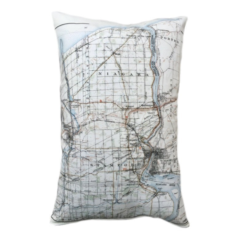 Niagara Vintage Map Pillow