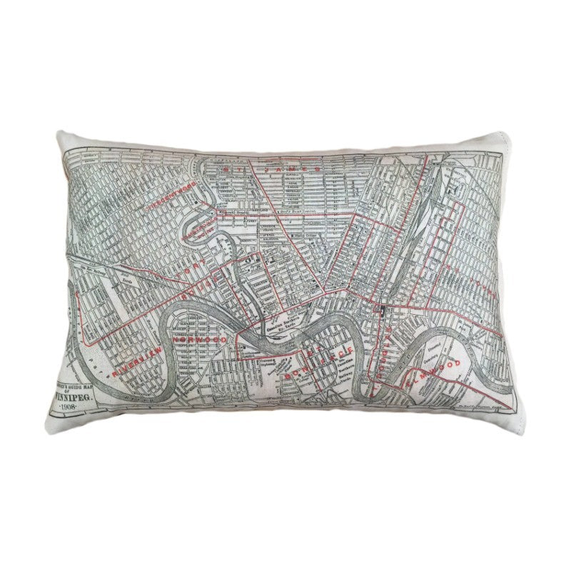 Winnipeg Vintage Map Pillow