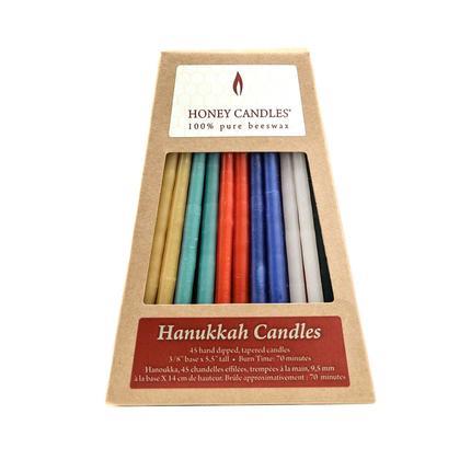 Beeswax Hanukkah Candles, Set/45