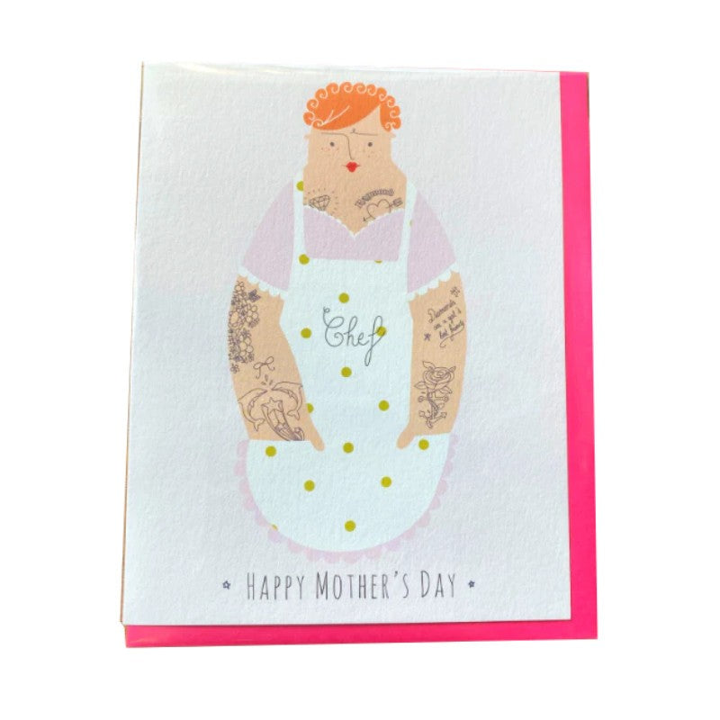 Tattooed Chef Mom Mother's Day Card