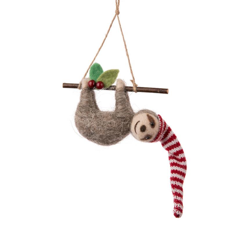 Sloth on Branch Ornament