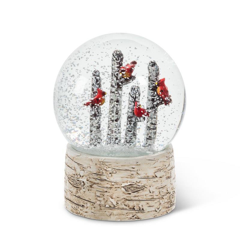 Cardinals on Tree Snow Globe, 5"H