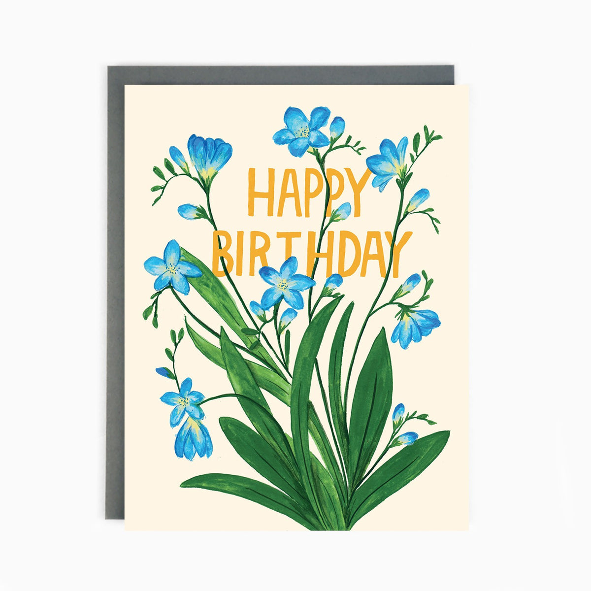 Freesias Birthday Card