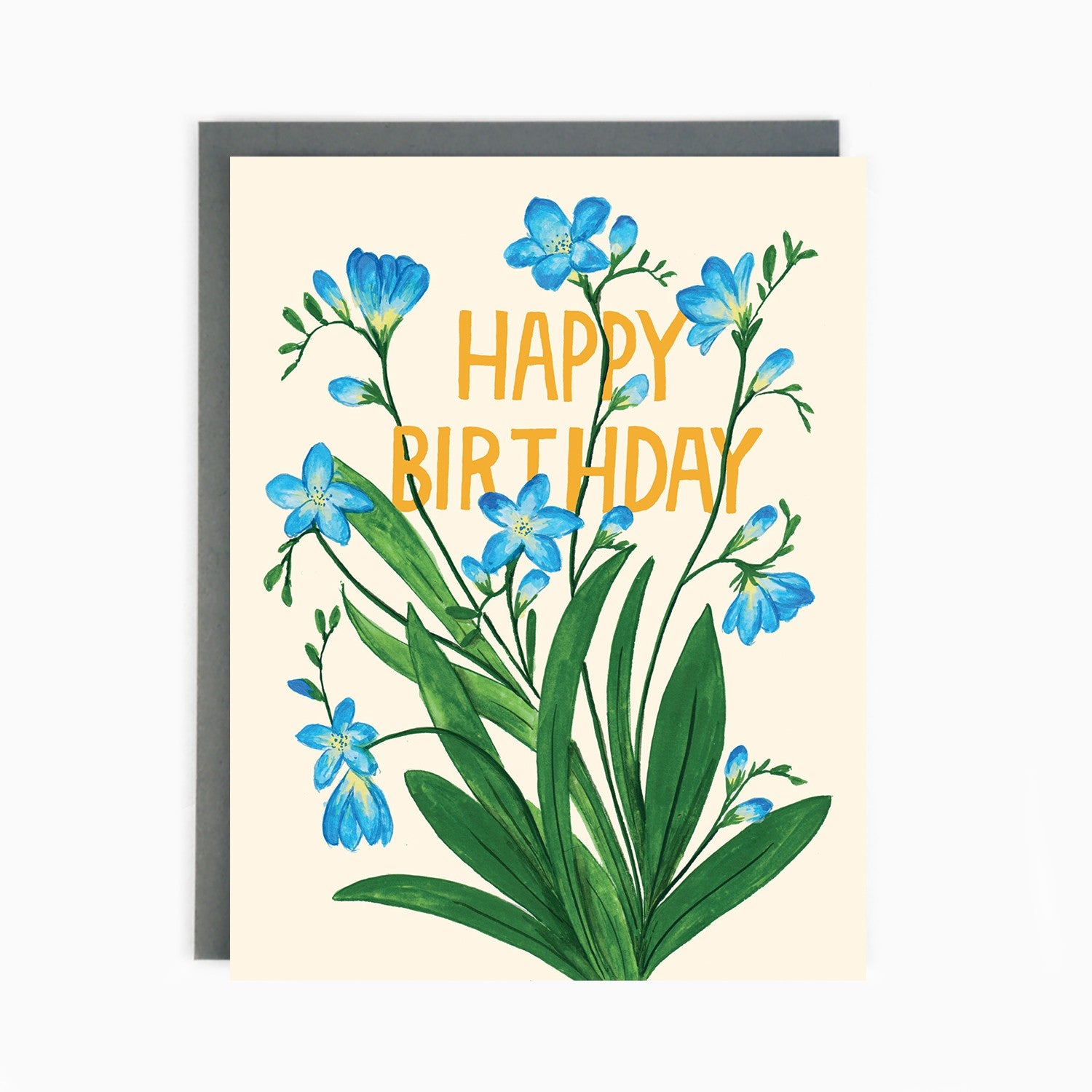 Freesias Birthday Card