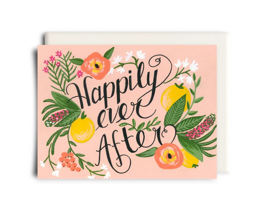 Happily Ever After Wedding Greeting Card