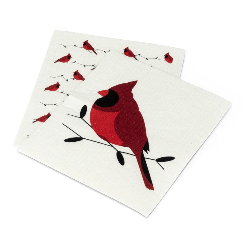 Cardinals Swedish Dishcloth Set of 2