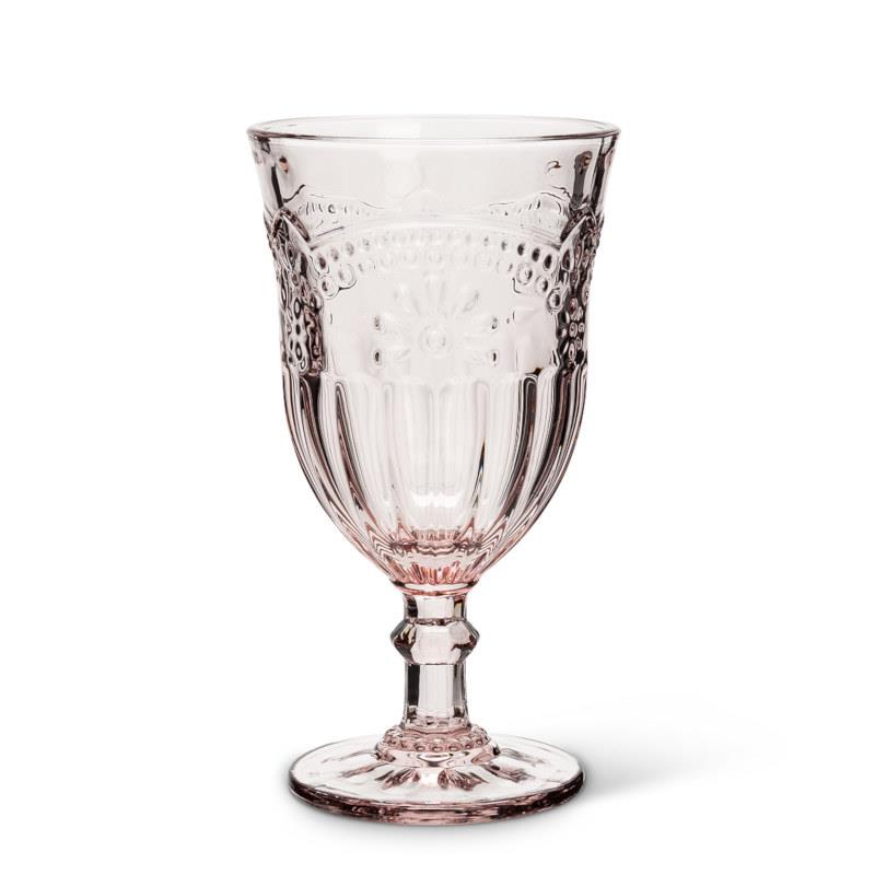 Champagne Pink Flower Wine Goblet