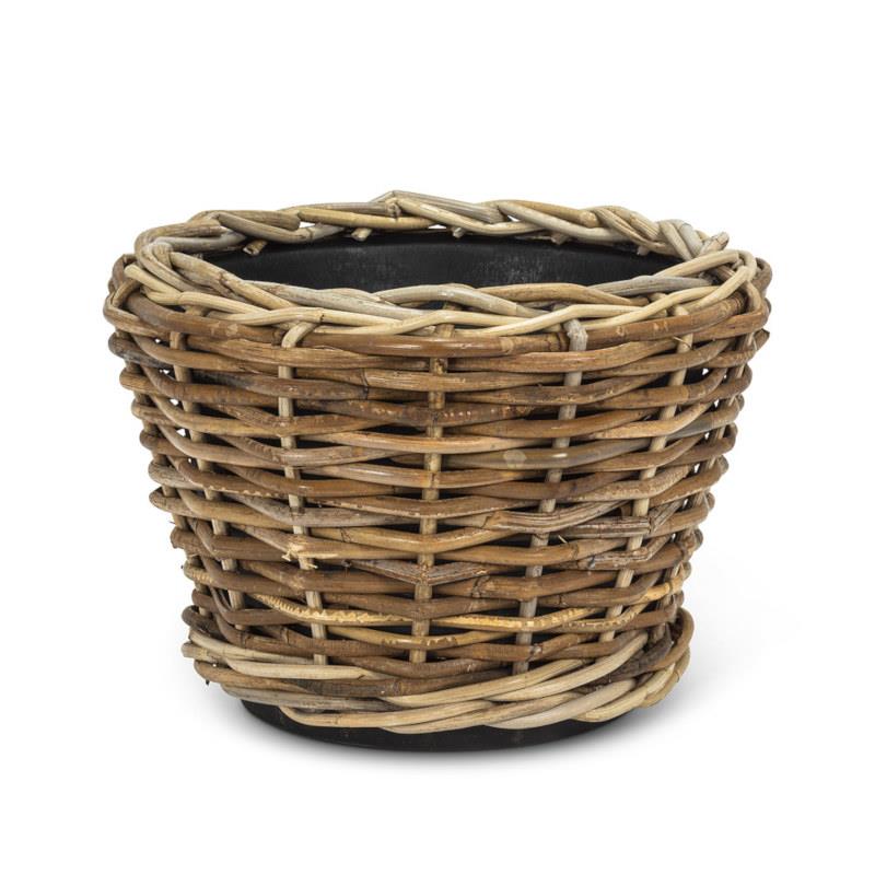 Drypot Round Woven Planter, 13"