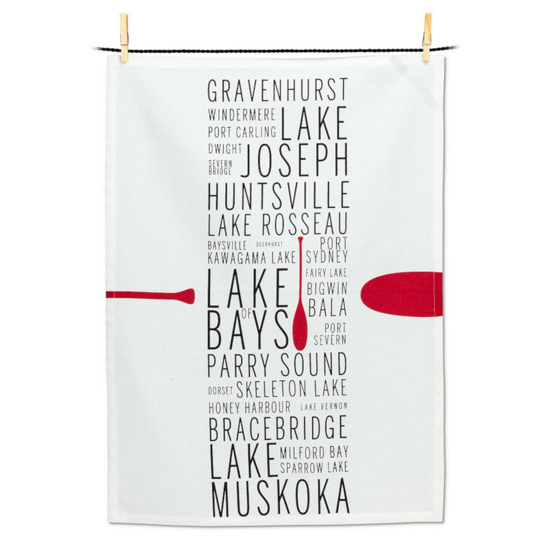 Muskoka Names Cotton Tea Towel