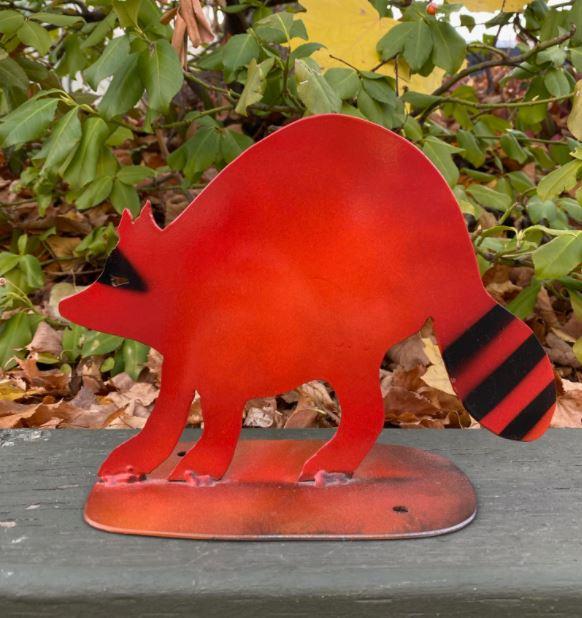 Dog Bite Steel Red Racoon, 7"H