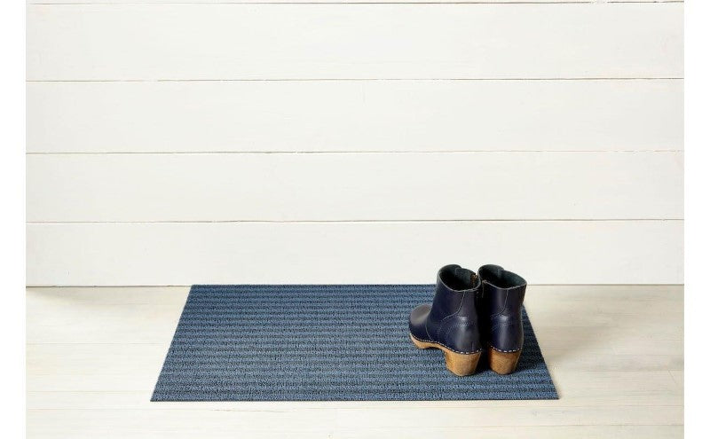 Chilewich Breton Stripe Shag Mat, Blueberry
