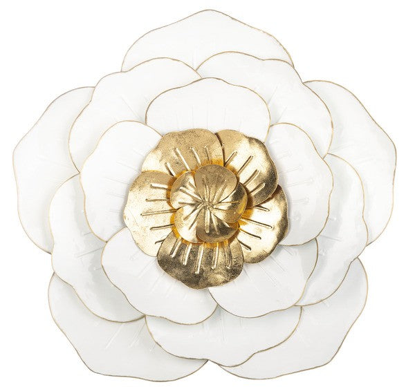 White Gold 3D Flower Wall Art, 22"