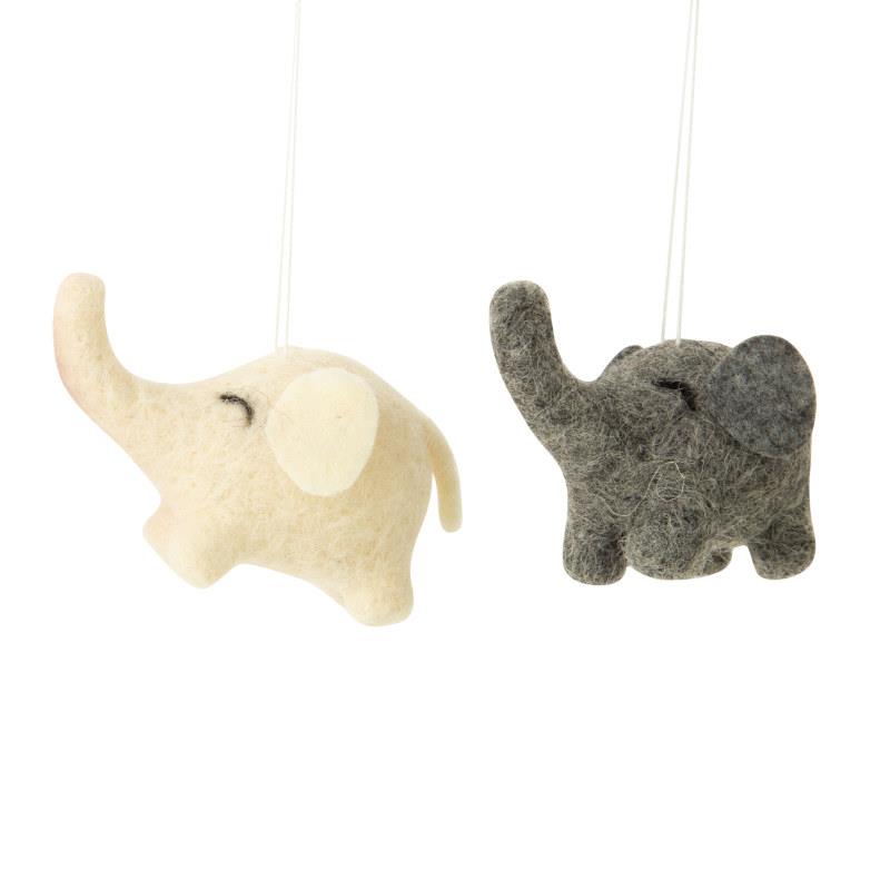 Felt Elephant Ornament