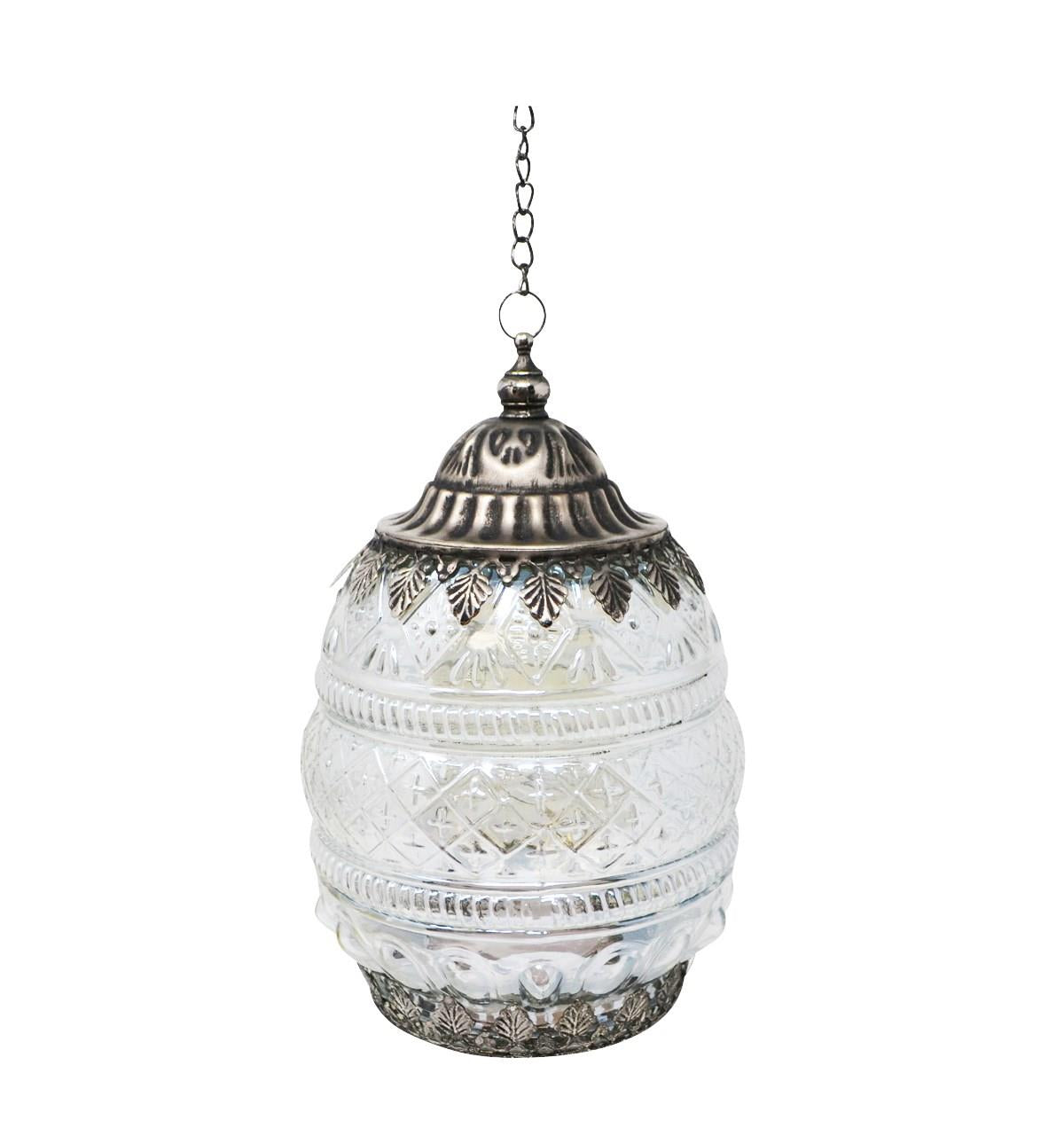 Melilli White LED Moroccan Lantern