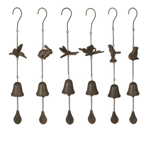 Cast Iron Garden Critter Bell Windchimes
