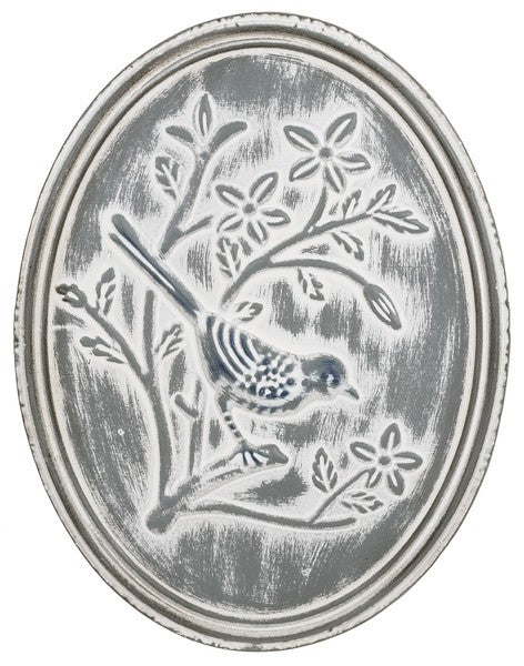 Embossed Oval Bird Wall Decor, &quot;Down&quot;