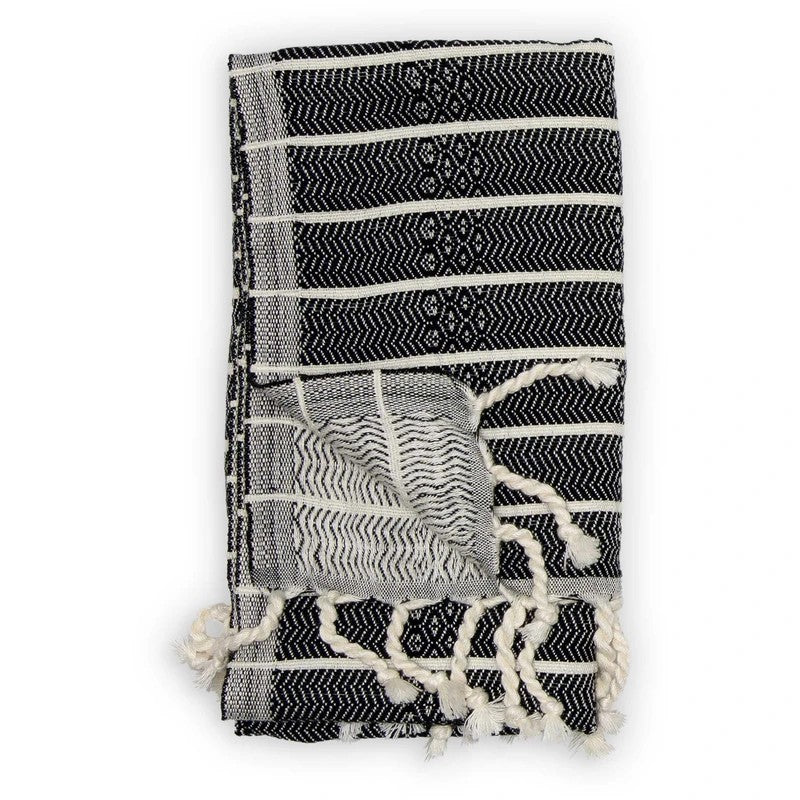 Pokoloko Bamboo Turkish Hand Towel, Monochrome