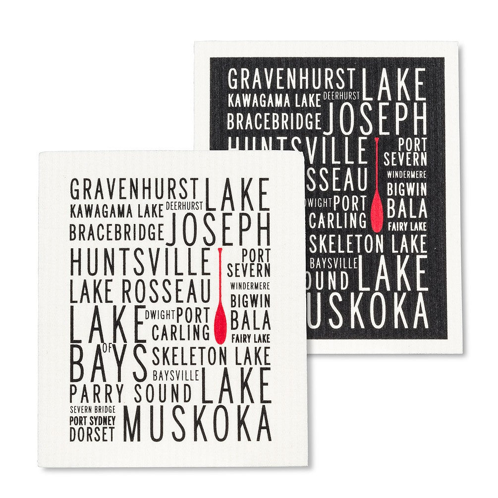 Muskoka Lakes Swedish Dishcloth, Set of 2