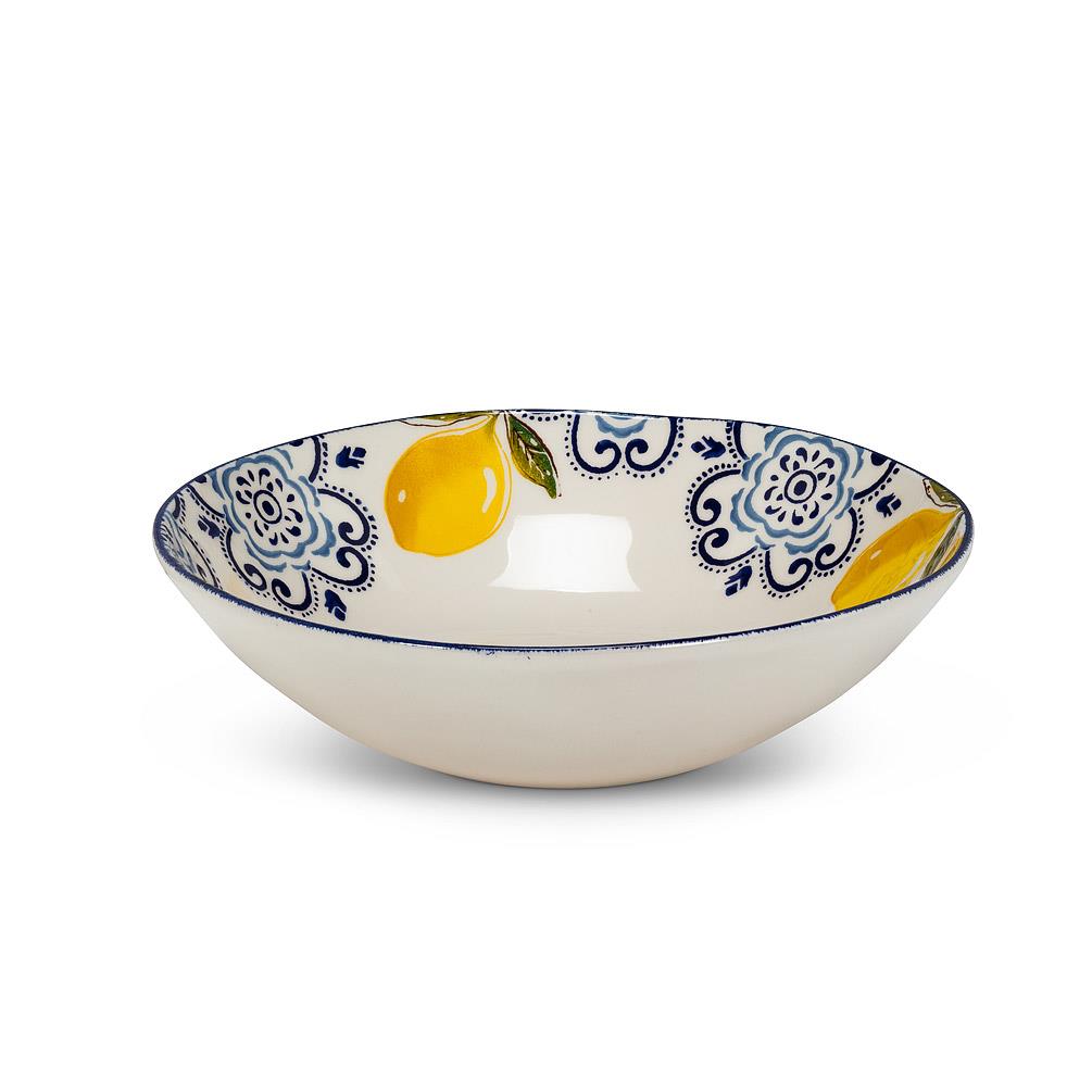 Lemon Print Large Deep Bowl, 12.5"Dia