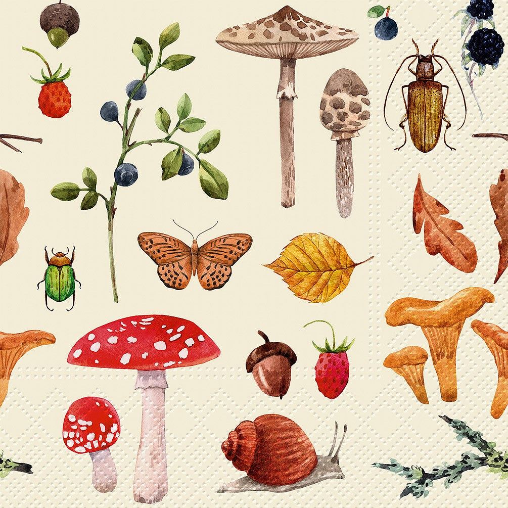 Forest Botany Luncheon Napkins, Pack/20