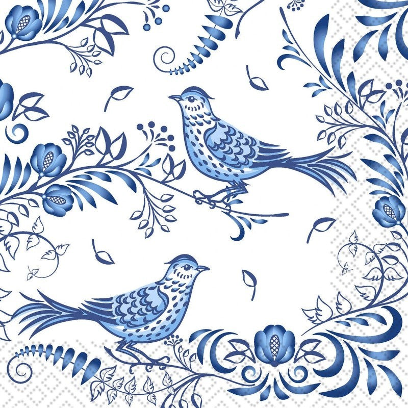 Oslo Blue Birds - Paper Napkins - Pack/20
