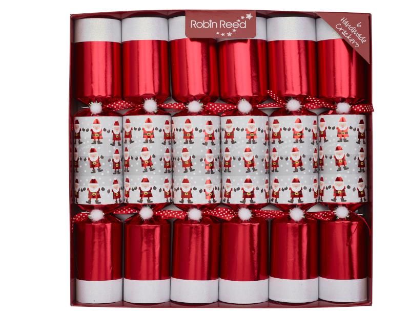 Racing Santa Christmas Crackers, Set of 6