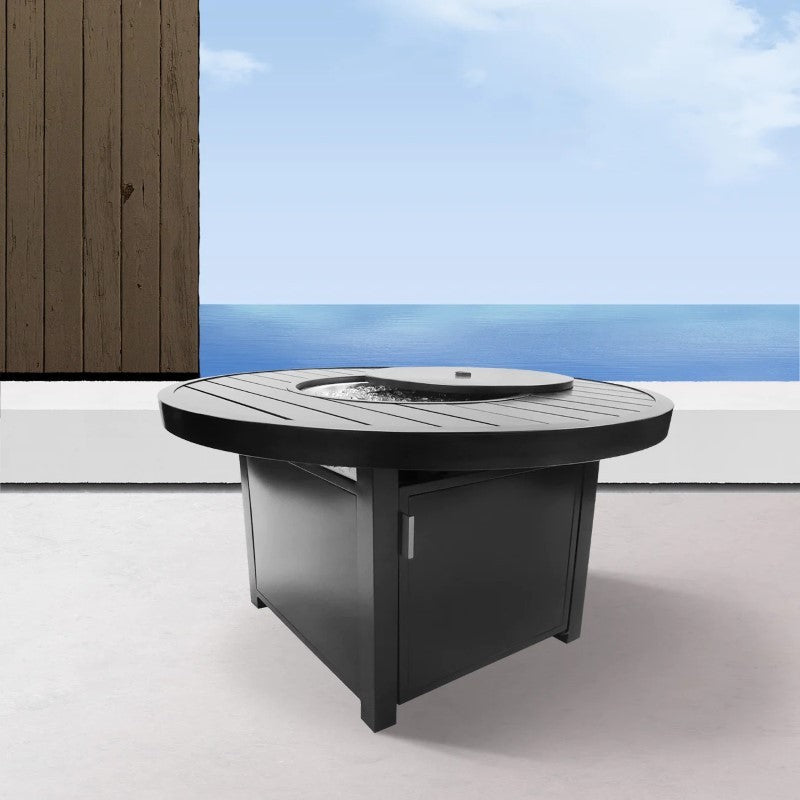 Art Garden Aluminum Round Firepit Coffee Table