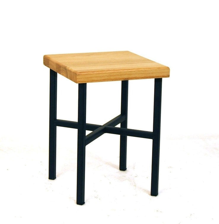 Wood & Metal Plant Stand, 12"