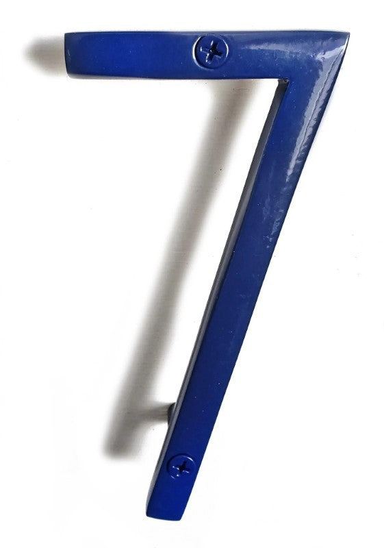 House Number 7 - Blue Aluminum