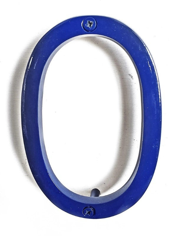 House Number 0 - Blue Aluminum