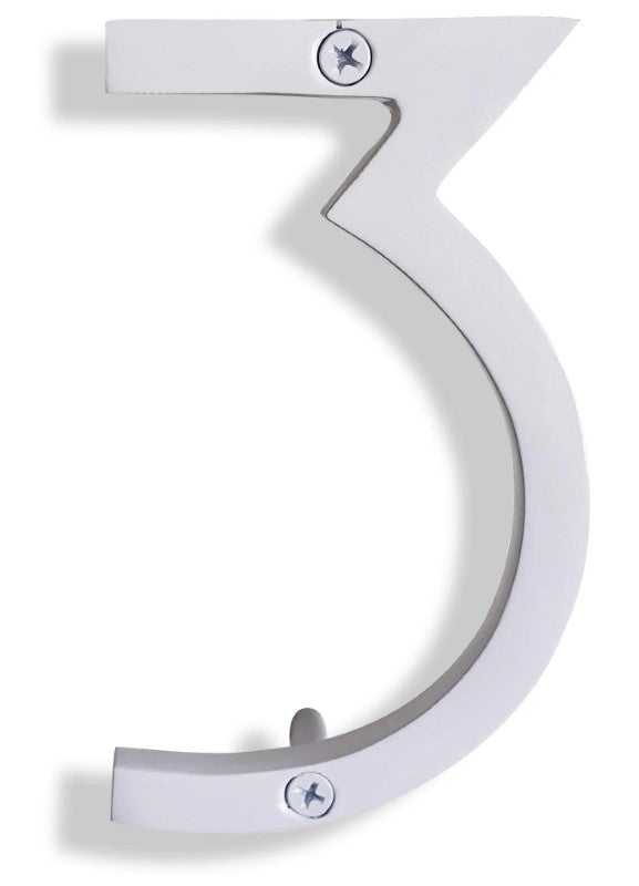 House Number 3 - White Aluminum