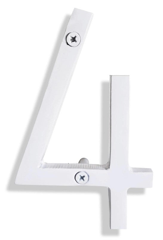 House Number 4 - White Aluminum