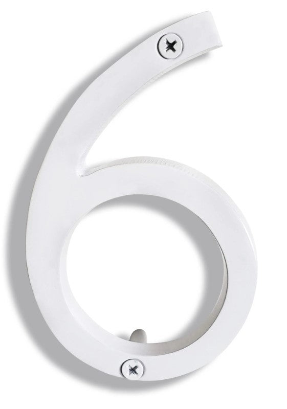 House Number 6/9 - White Aluminum