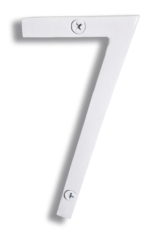 House Number 7 - White Aluminum