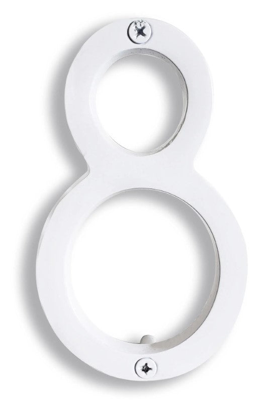 House Number 8 - White Aluminum