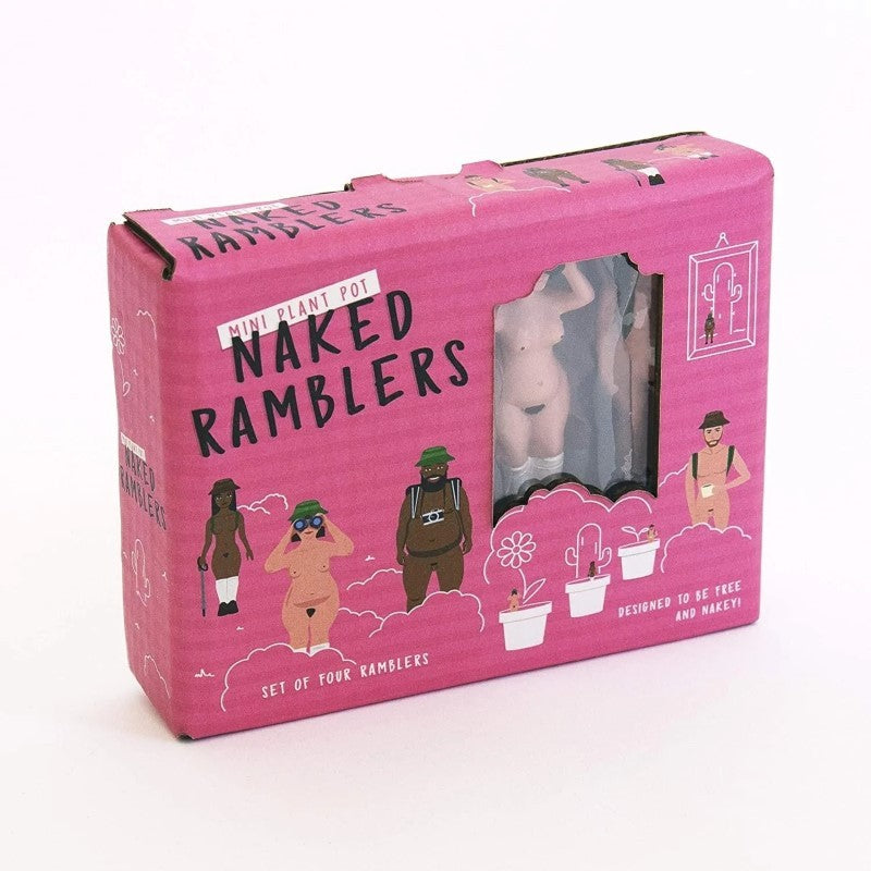 Mini Plant Pot Naked Ramblers, Set of 4