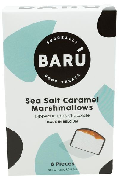 Baru Dark Chocolate Sea Salt Caramel Marshmallows, 8pc
