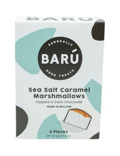 Baru Dark Chocolate Sea Salt Caramel Marshmallows, 4pc