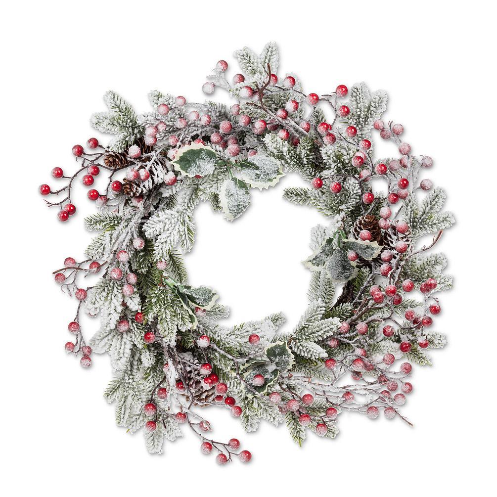 Large Frosty Pine & Berry Wreath