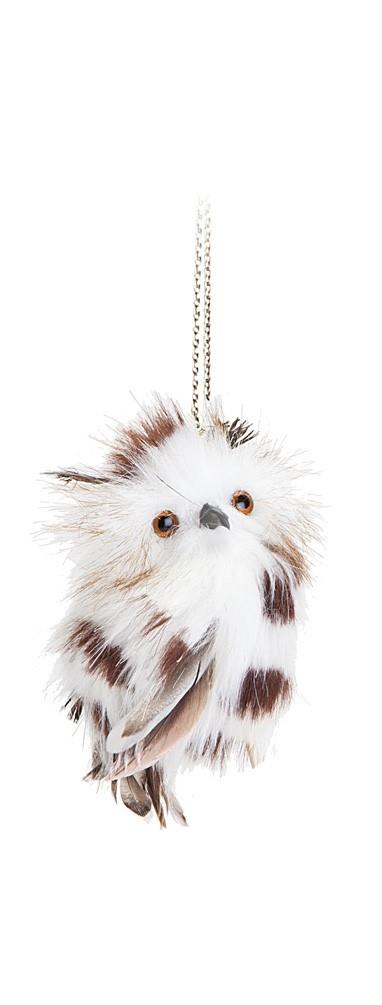 Wise White/Brown Owl Ornament