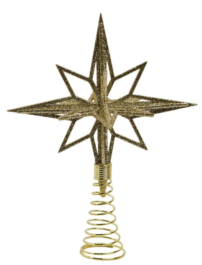 Gold Glitter Star Tree Topper