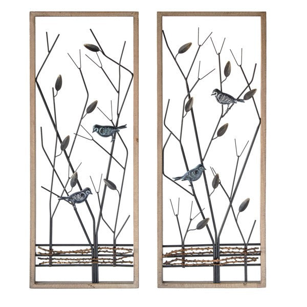 Framed 3D Bird On A Branch Wall Art, Sold Individually