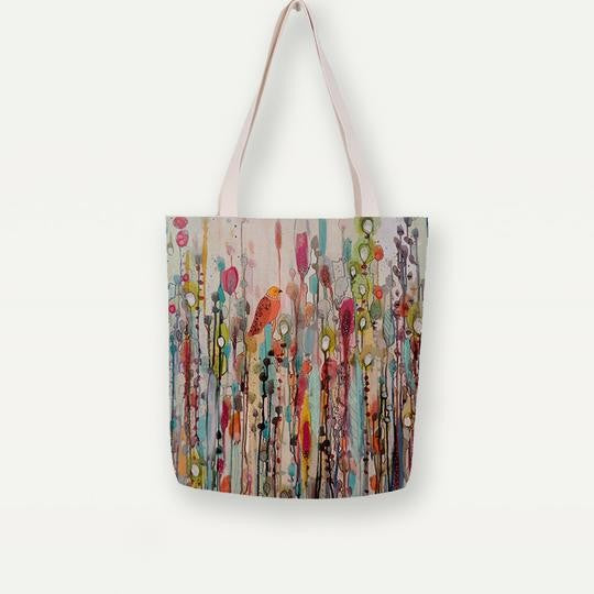 Sylvie Demers Watercolour Orange Bird Tote Bag