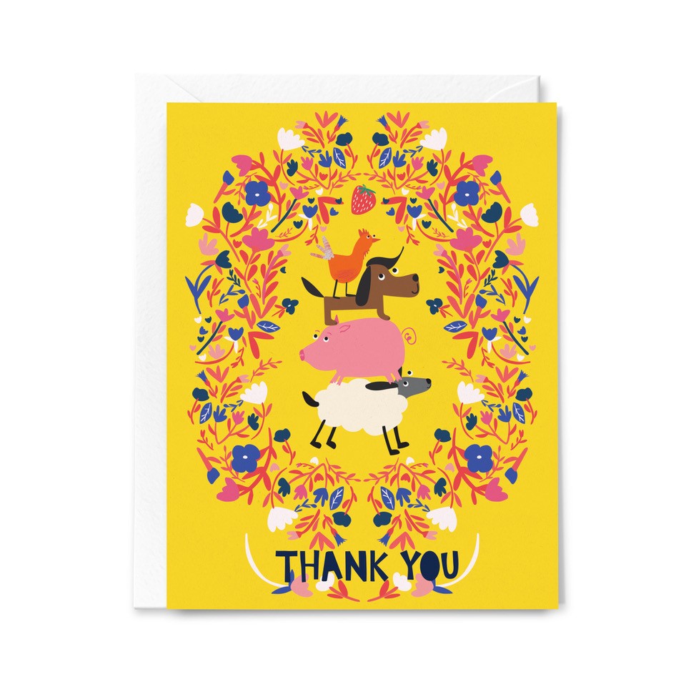 Animal Pyramid Thank You Card