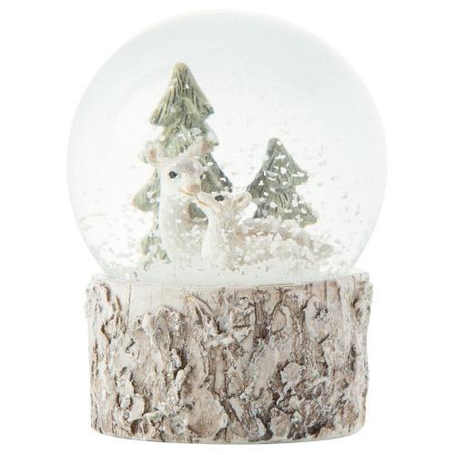 Doe & Fawn Snowglobe, 3"