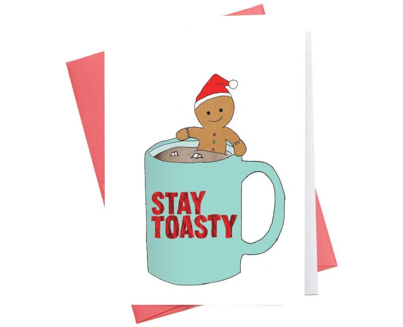 Stay Toasty Christmas Card