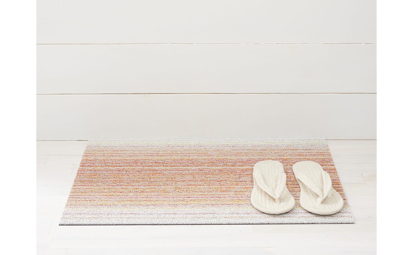 Chilewich Indoor/Outdoor Fade Stripe Shag Mat, Sunrise