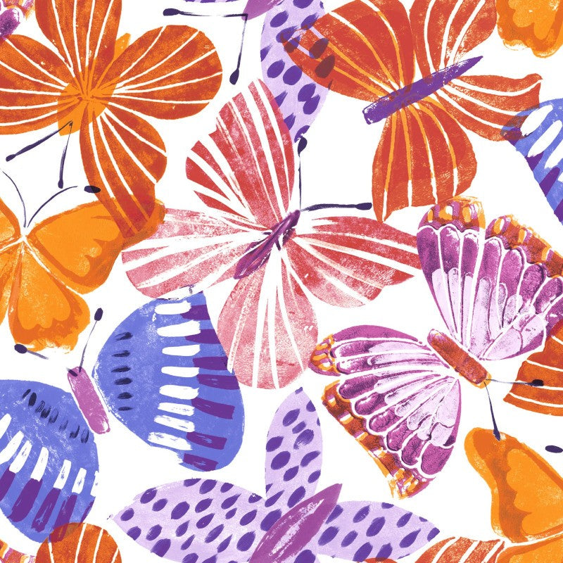 Colourful Butterflies 3-Ply Paper Napkins, Pack/20