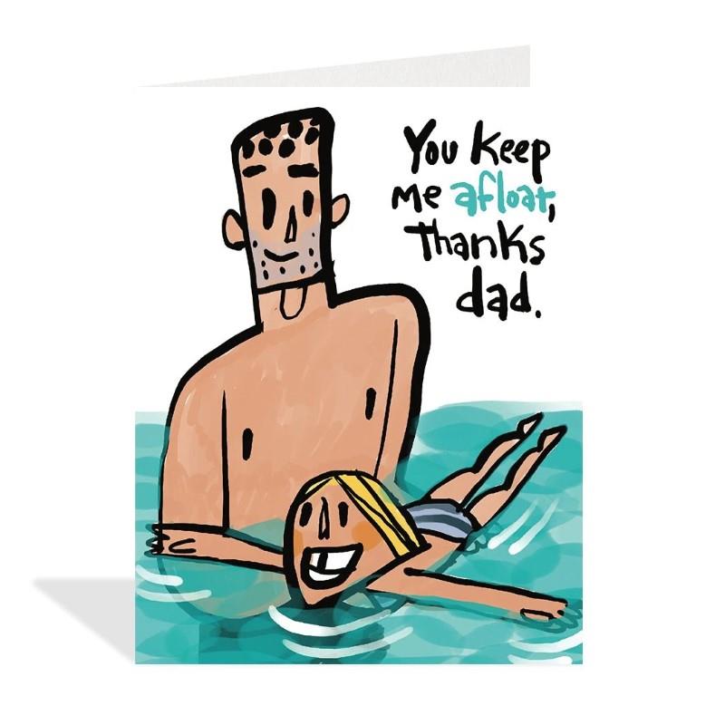 Afloat With Dad Father's Day Card